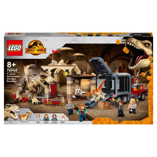 LEGO 76948 T. rex & Atrociraptor Dinosaur Breakout 霸王龍和野蠻盜龍逃脫 (侏羅紀世界：統霸天下)