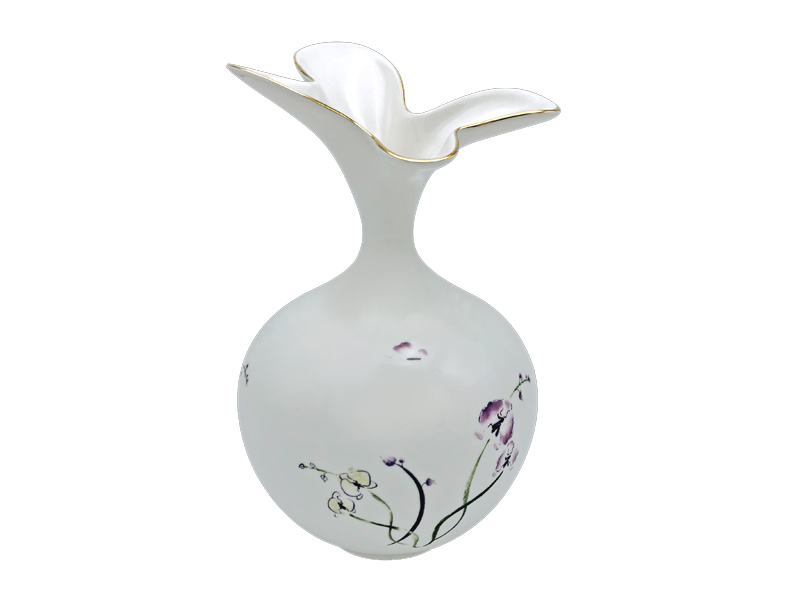 V29-蘭花蝶舞天球瓶