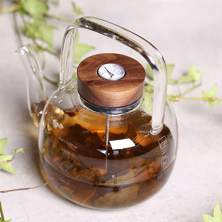 感溫式提樑玻璃燒水壺(1100ml)