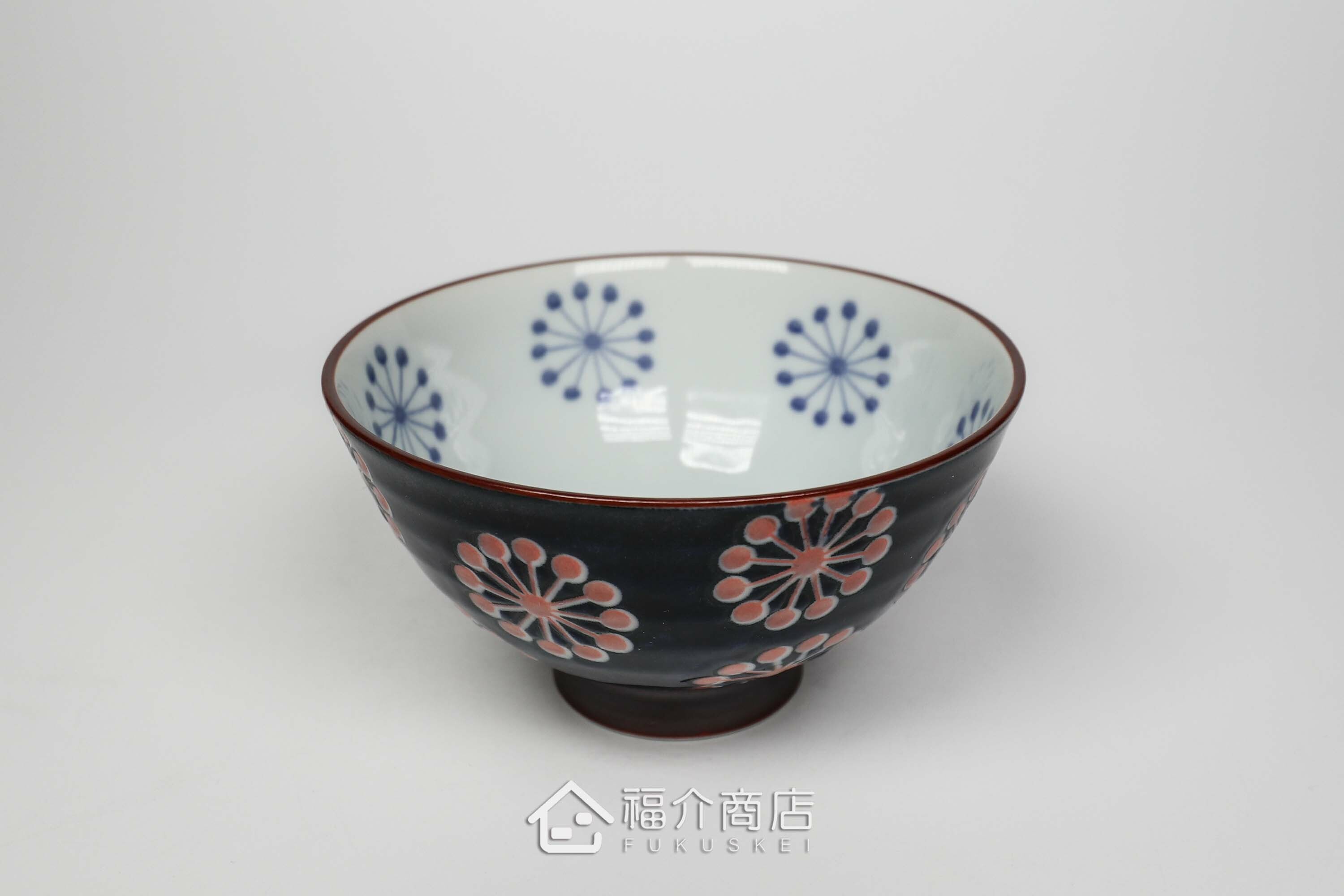 梅花紋路造型飯碗