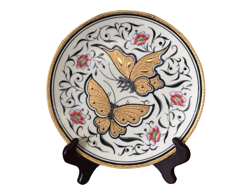 G05-金彩蝴蝶盤