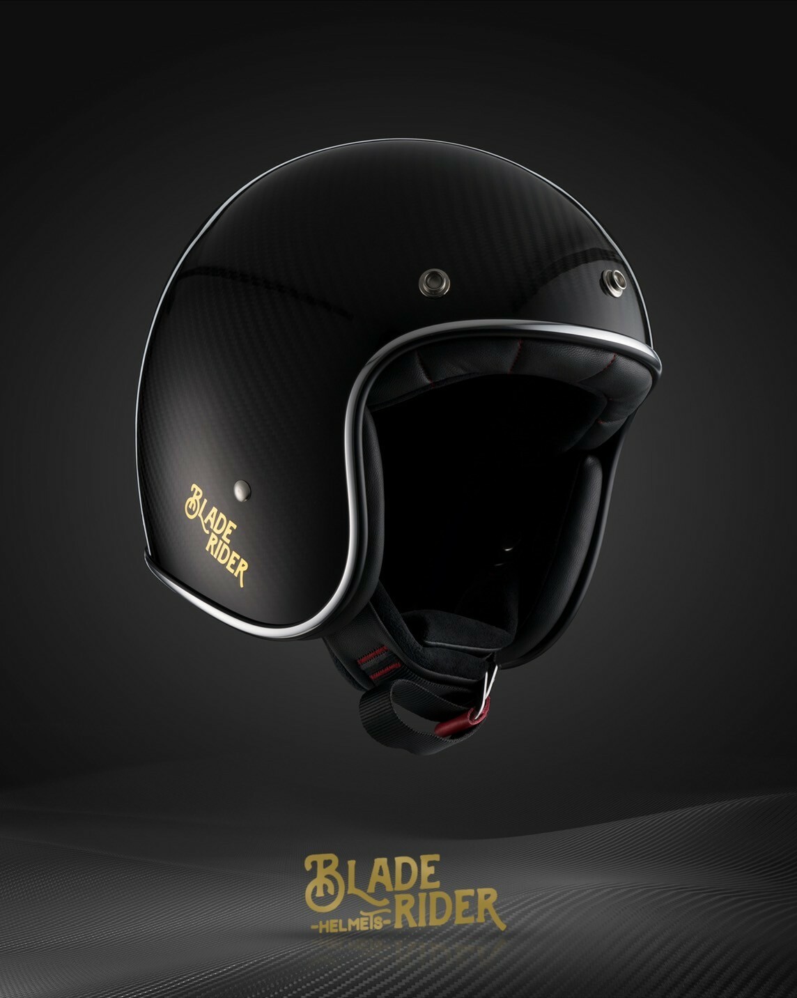 BLADE RIDER VIKINGS 二代 CARBON 亮光碳纖維 復古帽 3/4罩