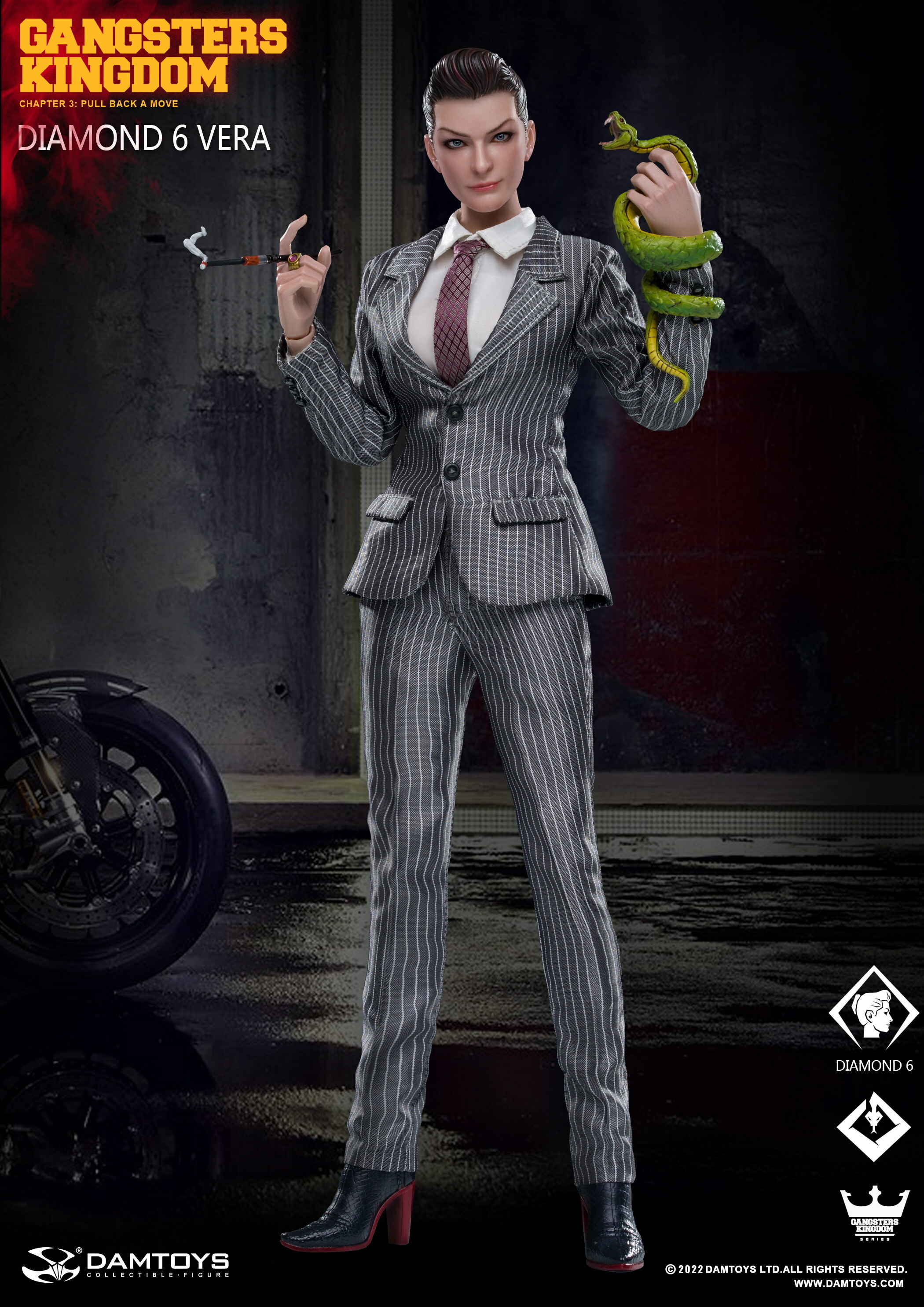 Dam Toys : 1/6 黑幫王國 - 方塊6 維拉 可動人偶 GK025