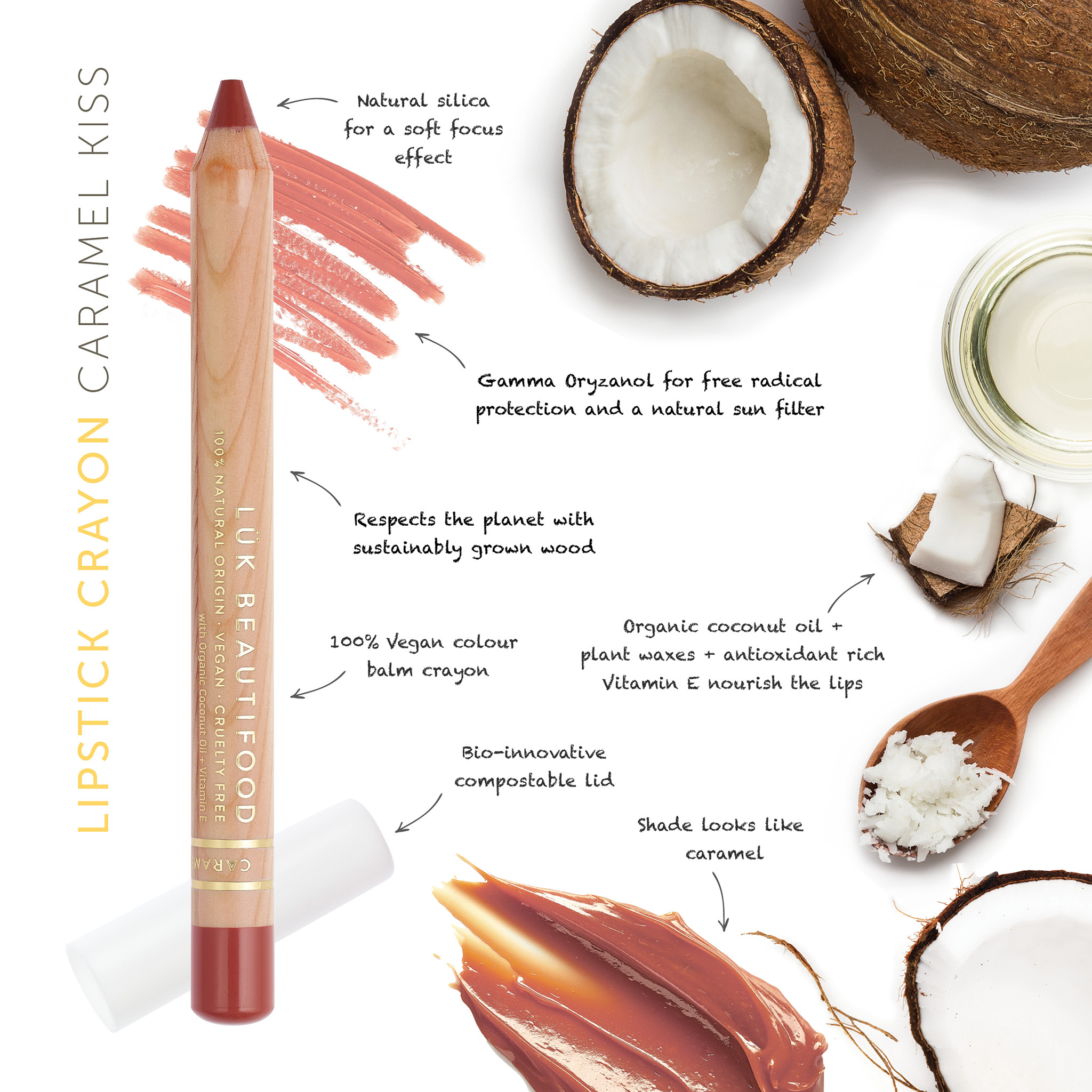 LIPSTICK CRAYON #CARAMEL KISS | LUK BEAUTIFOOD