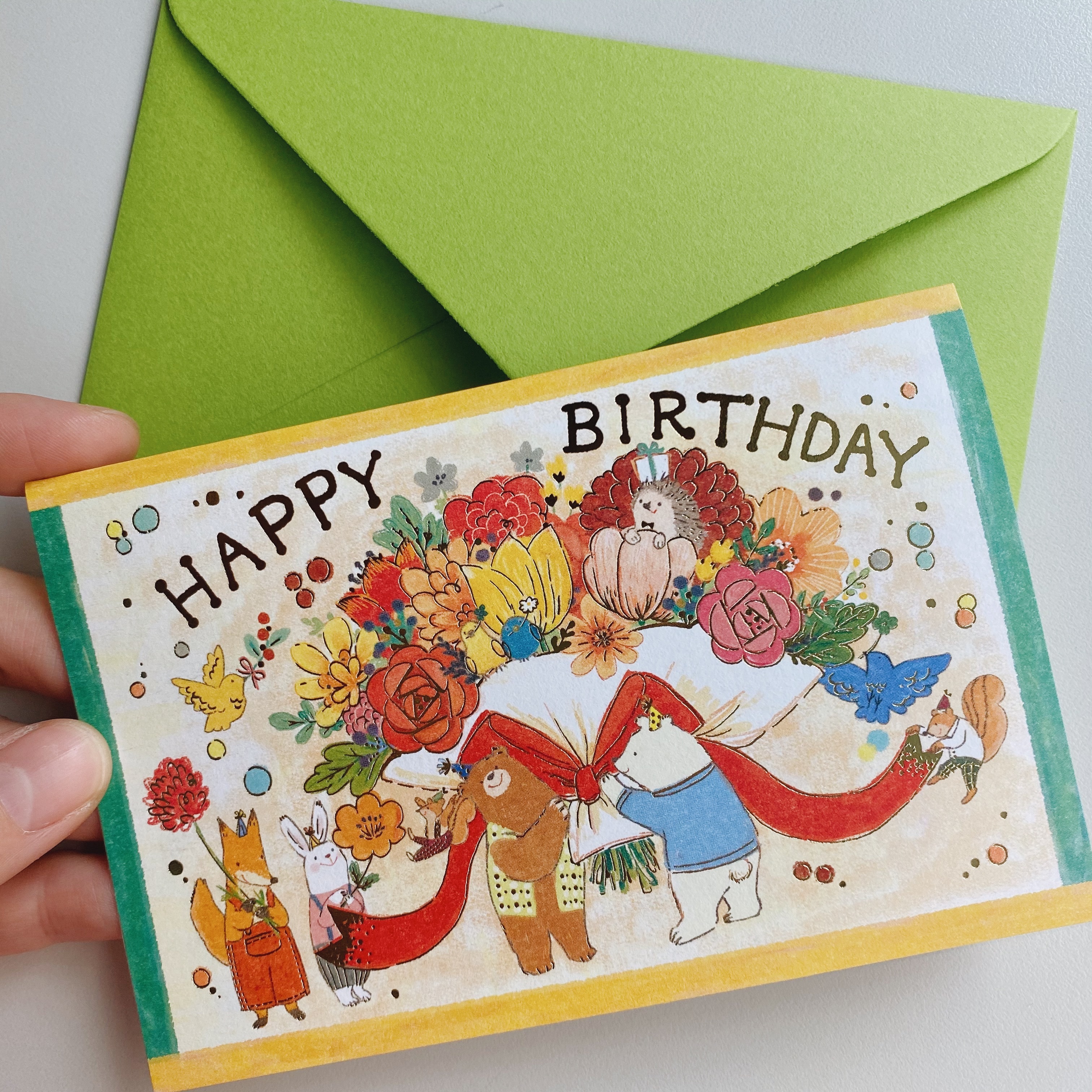 大花束 生日卡片