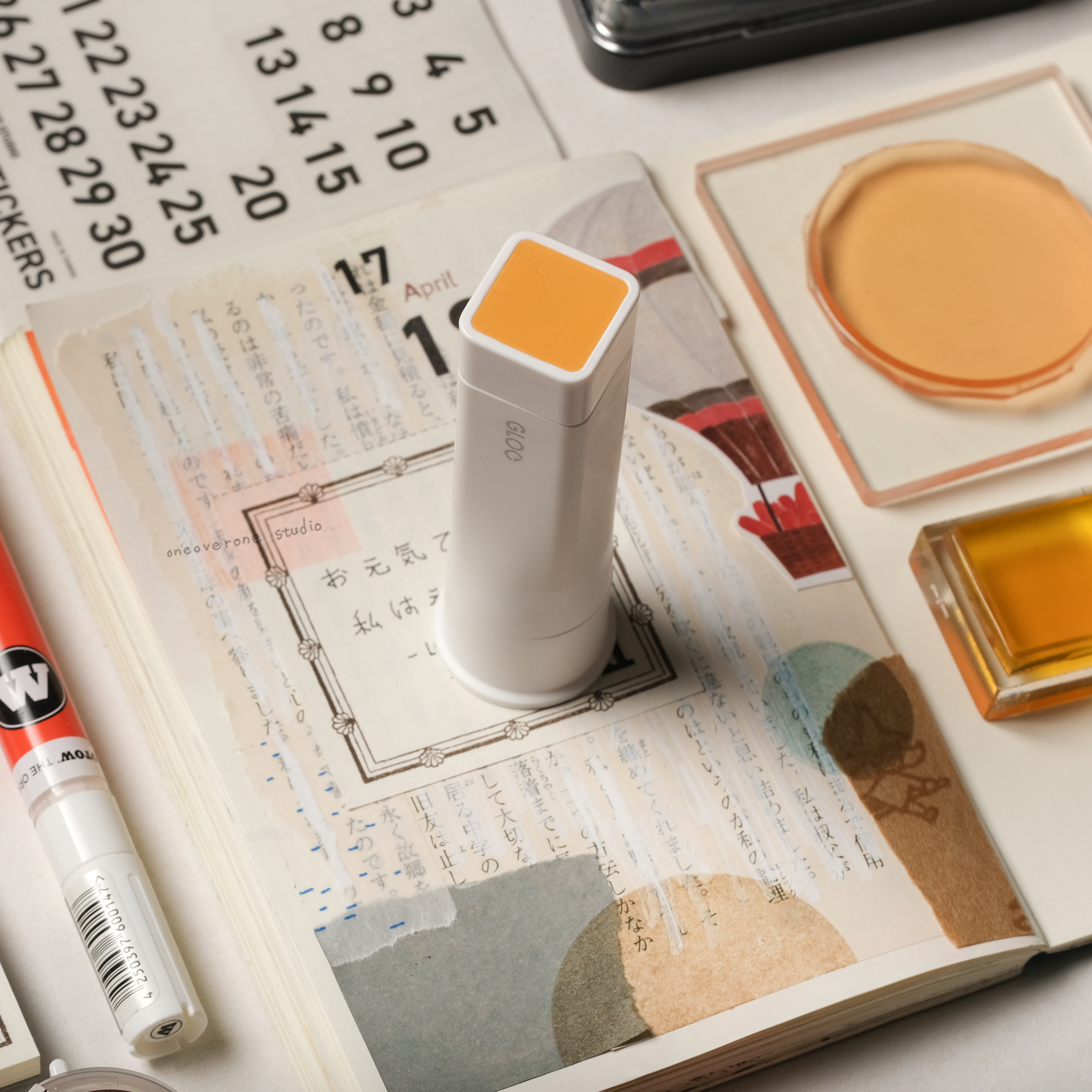 GLOO 方形口紅膠 / 橘款不易皺 -S/M/L- KOKUYO 日本