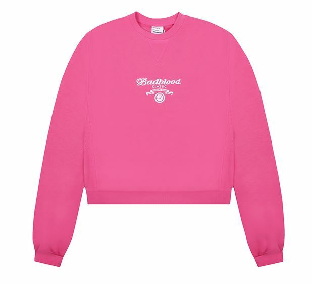 BADBLOOD Signature Logo 女 粉紅 長袖 衛衣  at-sweatshirt22-056