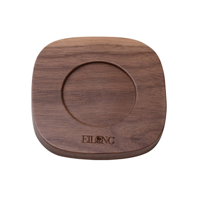 經典原木-胡桃木杯托/杯墊(8 x 8 cm )2入