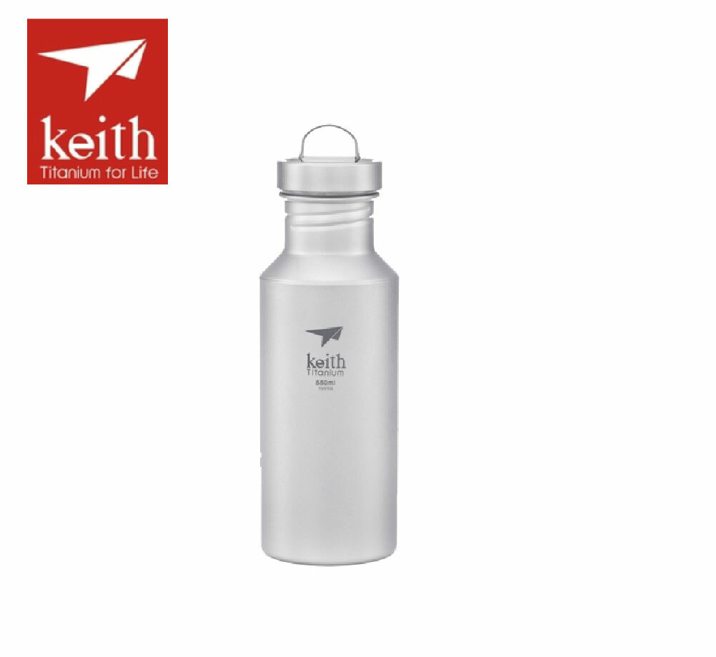 Keith 鎧斯 Ti3031 純鈦運動水壺附隔熱水壺套 550ml 戶外登山/登山露營/輕量便攜 52KEITI3031