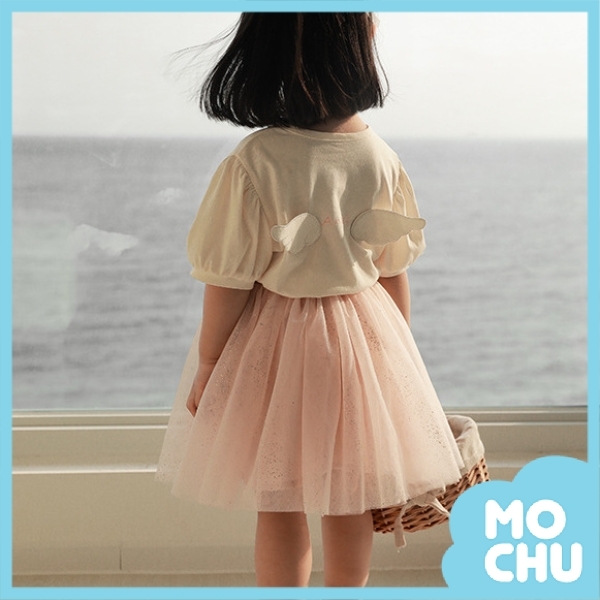 小天使翅膀泡泡袖上衣(三色)