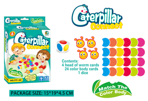 毛毛蟲顏色配對遊戲 777-40