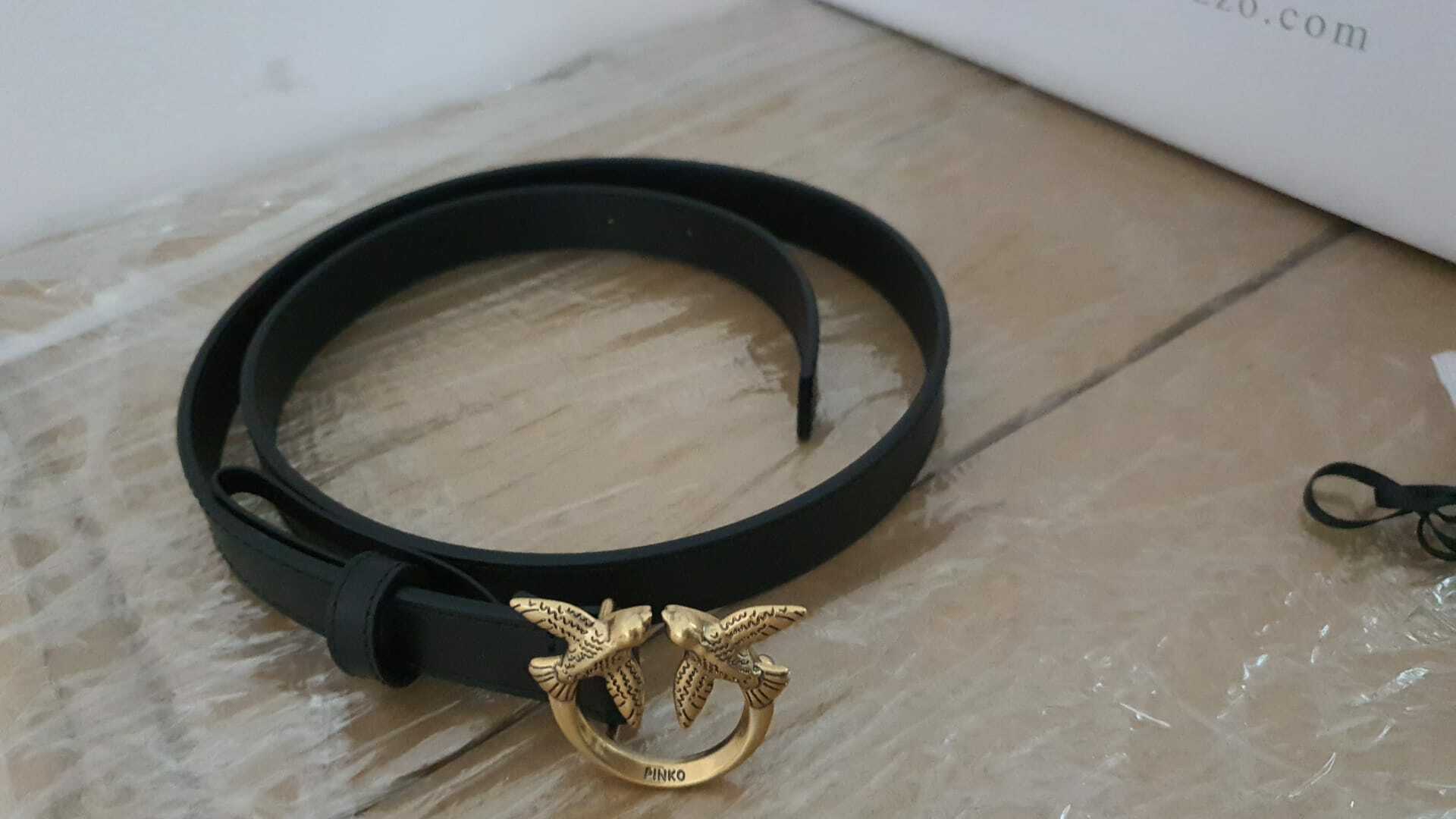 [S] PINKO LOVE BERRY SIMPLY BELT H2.VIT. SETA,PE22 PLT011H20ZV Y7SP, BLACK, 2021-4035-9-L58Q (SPK12)