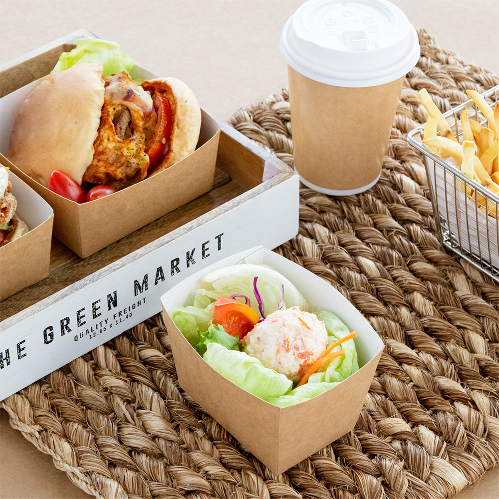 牛卡紙雞塊盒 500ml 1號