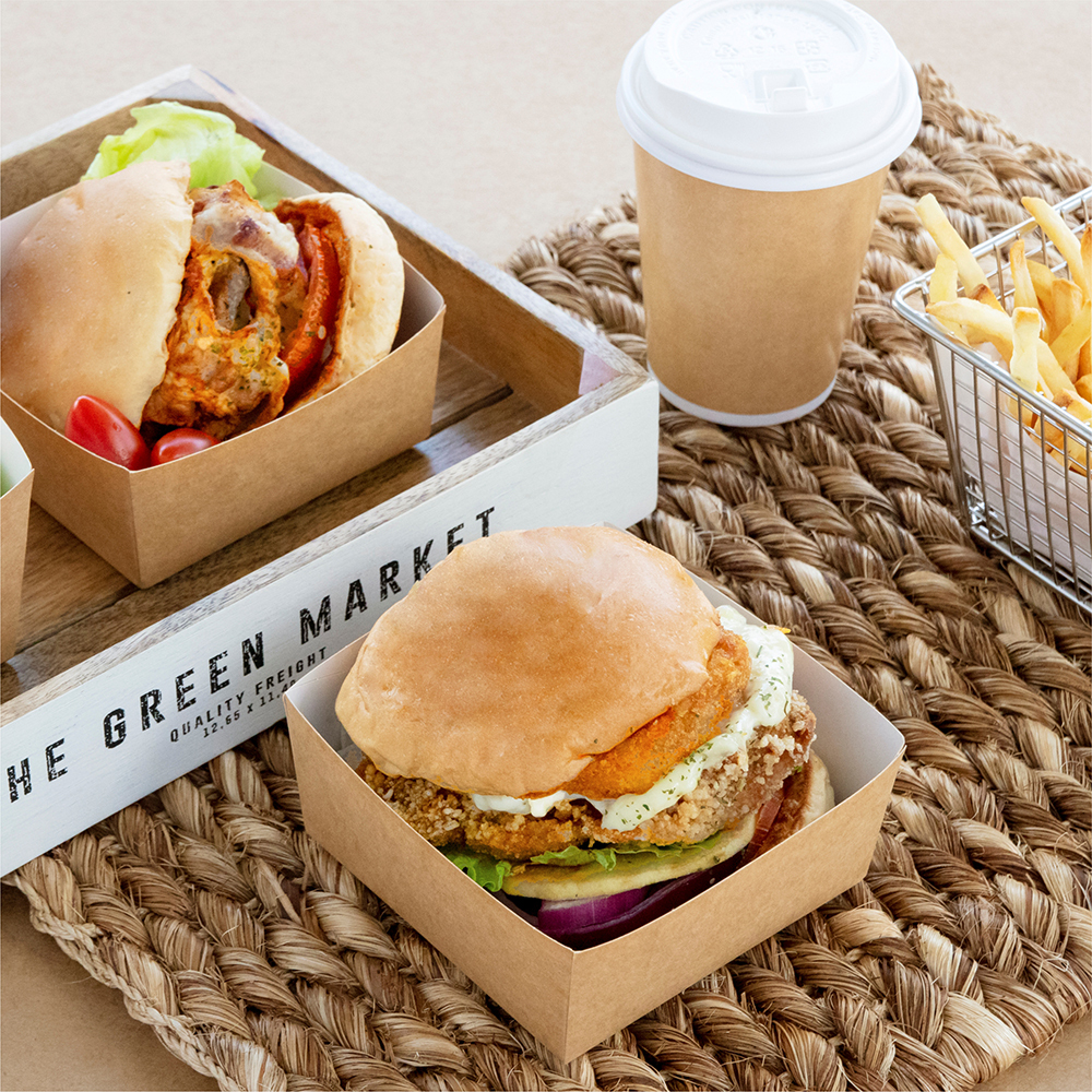 牛卡紙雞塊盒 700ml 2號