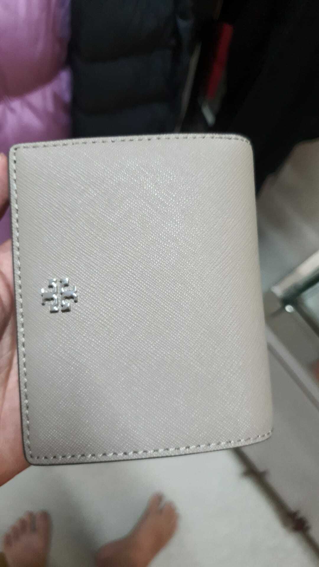 [S] TORY BURCH EMERSON MINI WALLET, GRAY HERON  , 80900-082 (STB69)