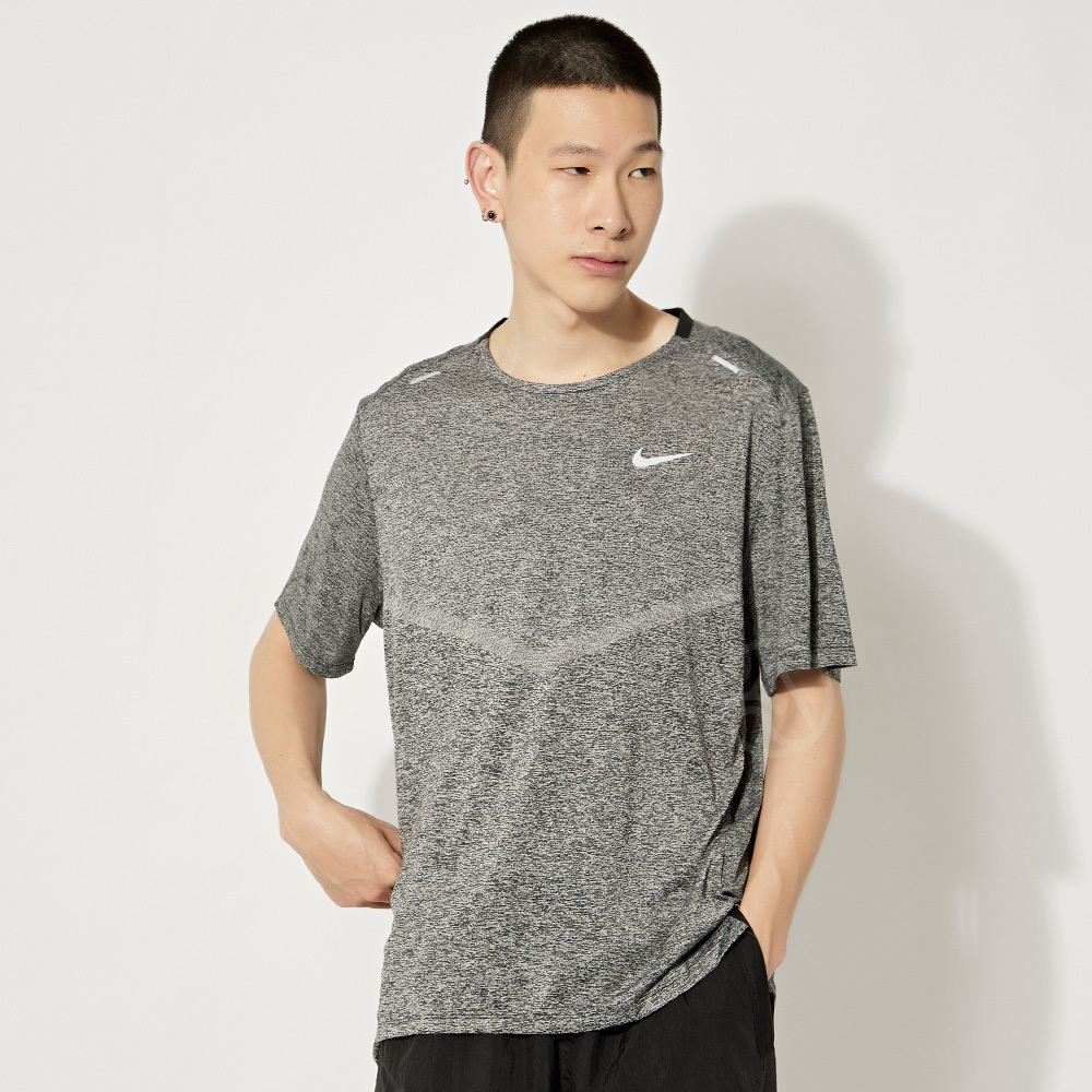 Nike AS M DF RISE 365 SS 男 淺灰 運動 訓練 慢跑 短袖 CZ9185-011