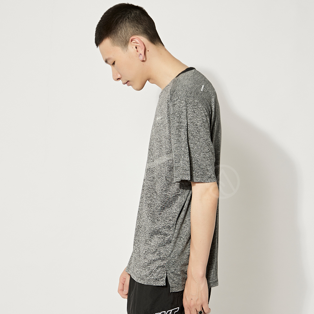 Nike AS M DF RISE 365 SS 男 淺灰 運動 訓練 慢跑 短袖 CZ9185-011