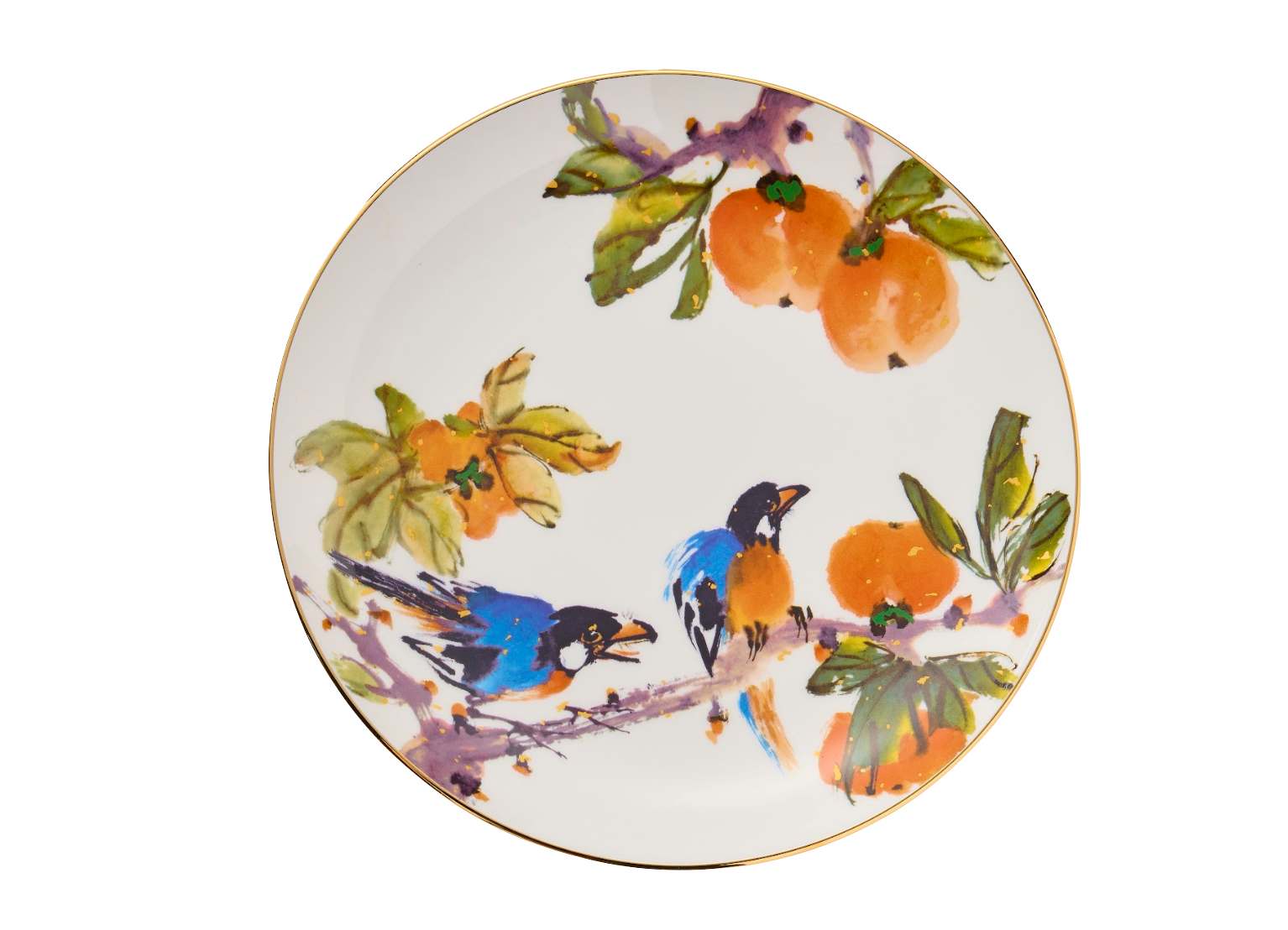 D51-柿柿如意翠鳥瓷盤