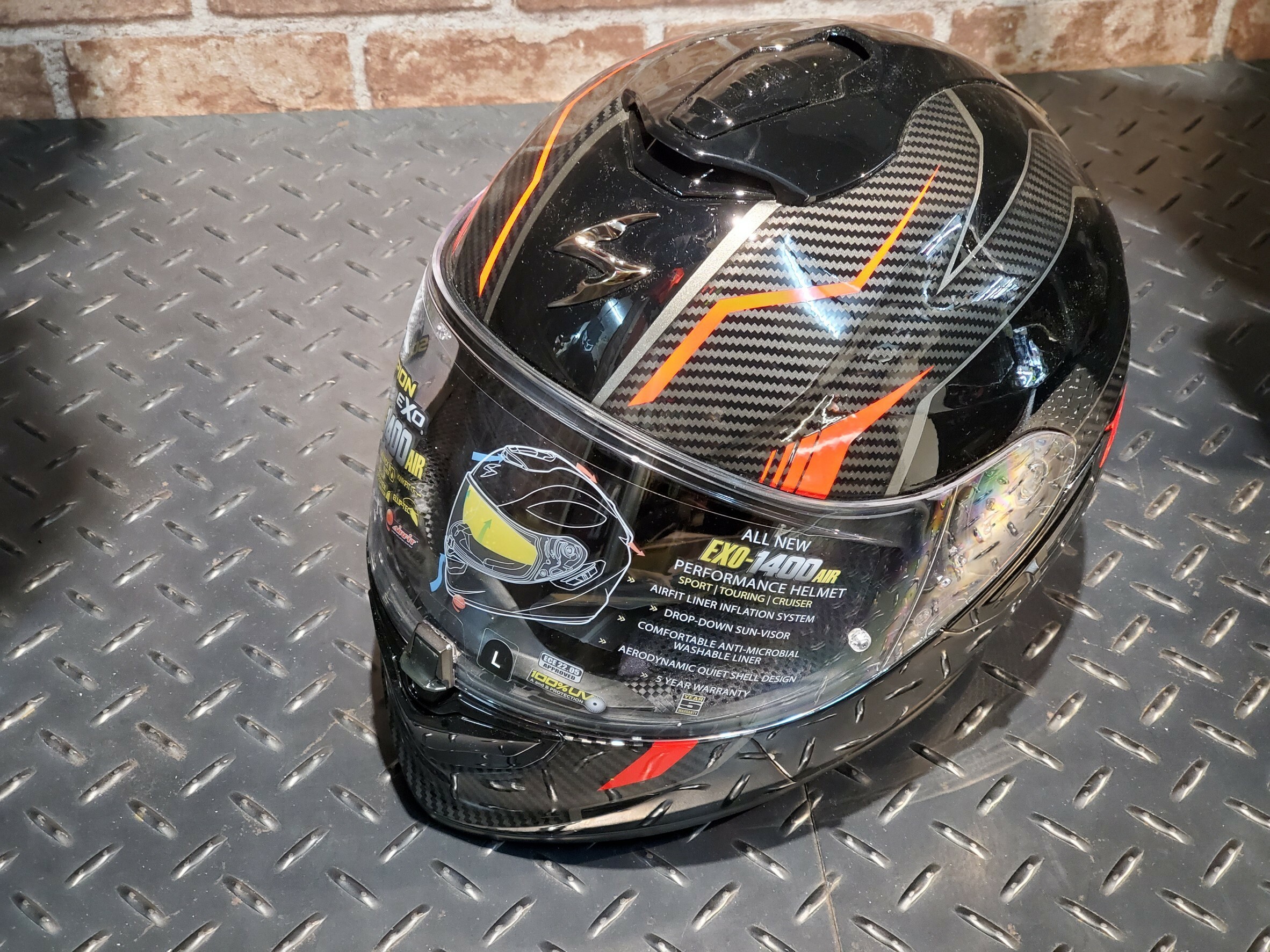 SCORPION EXO-1400 AIR FORTUNA BLACK/RED 黑紅 全罩