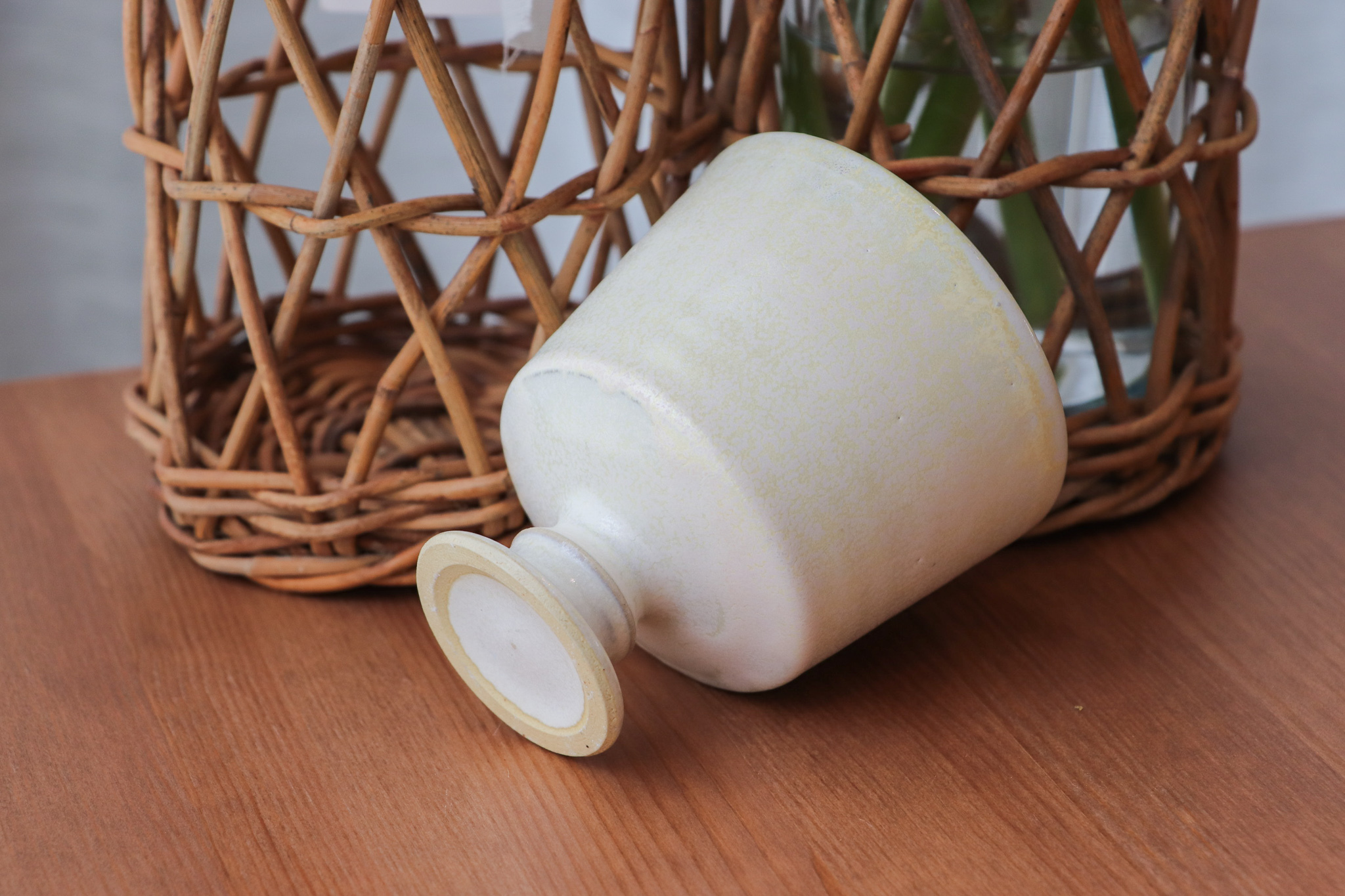 信樂燒 笹山裕昭 窯變白 高腳茶杯