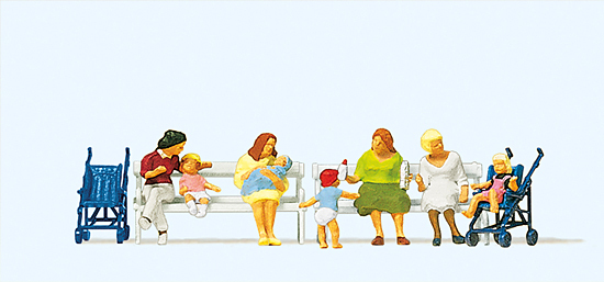 Preiser迷你小人 10522帶小孩的母親們