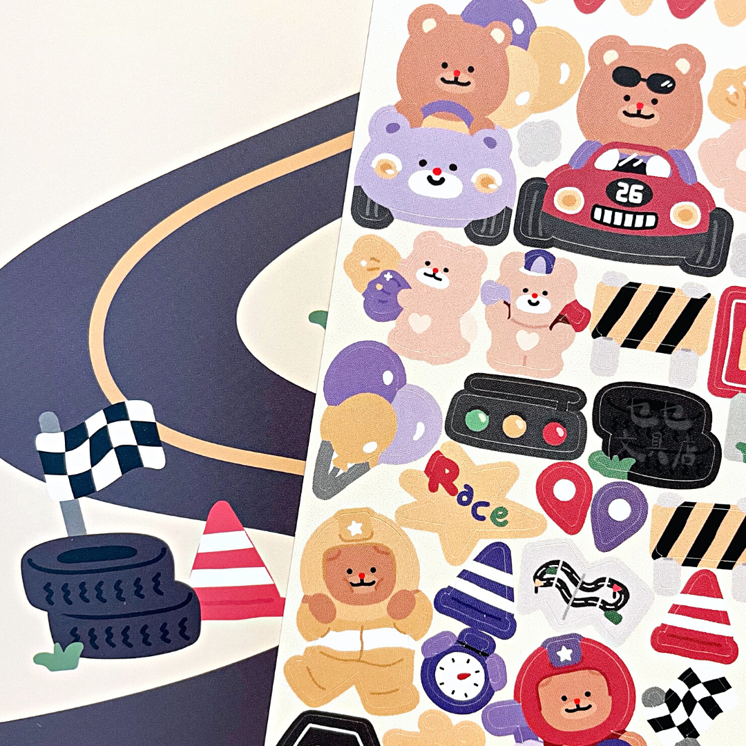 Khakiz Sticker－BongBong Race Driver (Korean Stationery Brand)