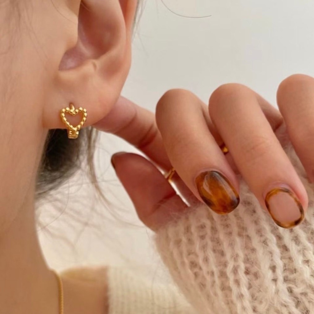 925silver-Love earrings