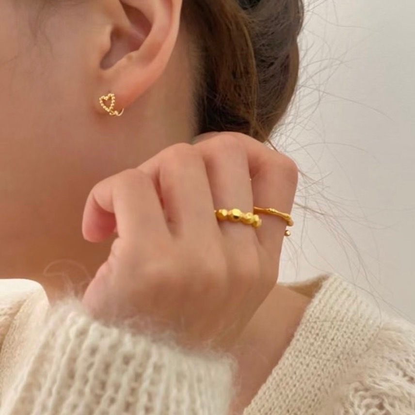 925silver-Love earrings