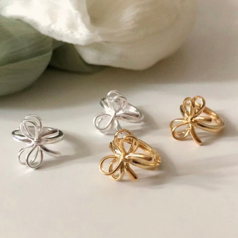925silver-Rosette earrings