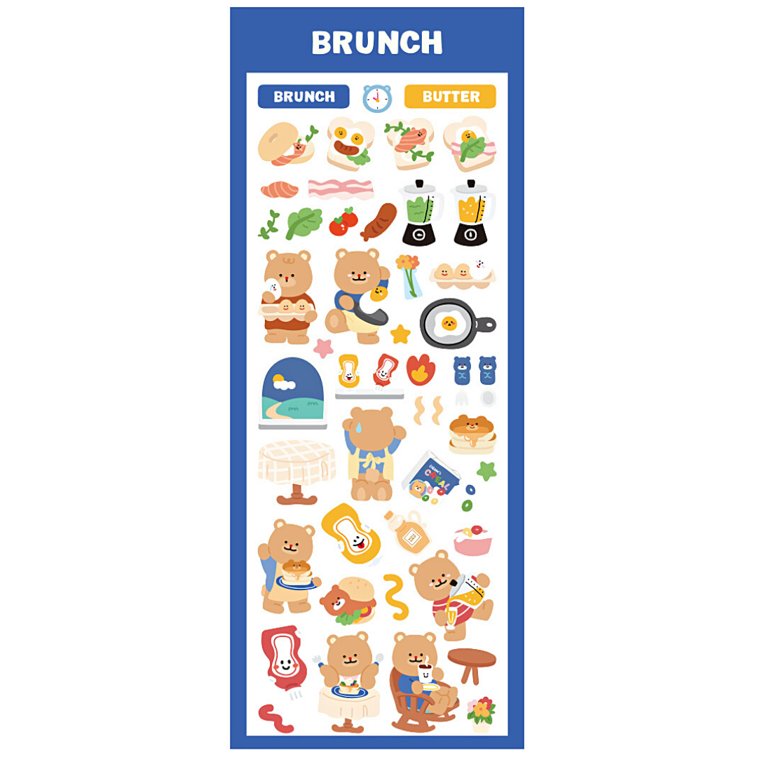 Khakiz Sticker－Brunch (Korean Stationery Brand)