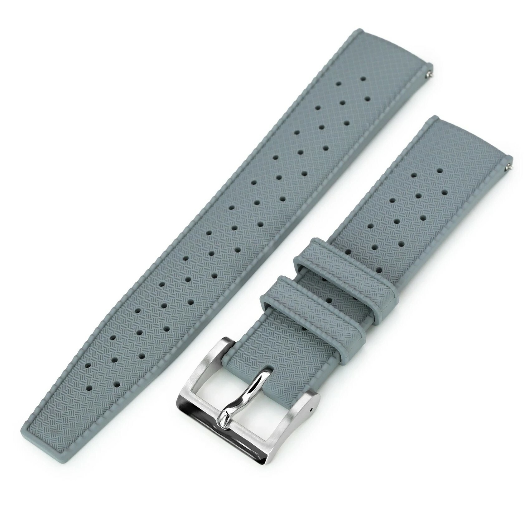 萬年鐘錶 - 太空人錶帶  灰色Tropic Pro 熱帶橡膠快拆潛水款錶帶 22mm, 20mm   FKM05H-22A20PBU66 /  FKM05H-20A18PBU66