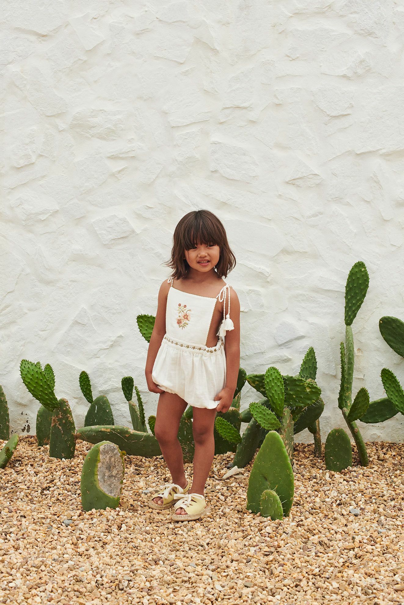 LiiLU folk apron 6y（KIDS Liilu Folk Dress - Natural
