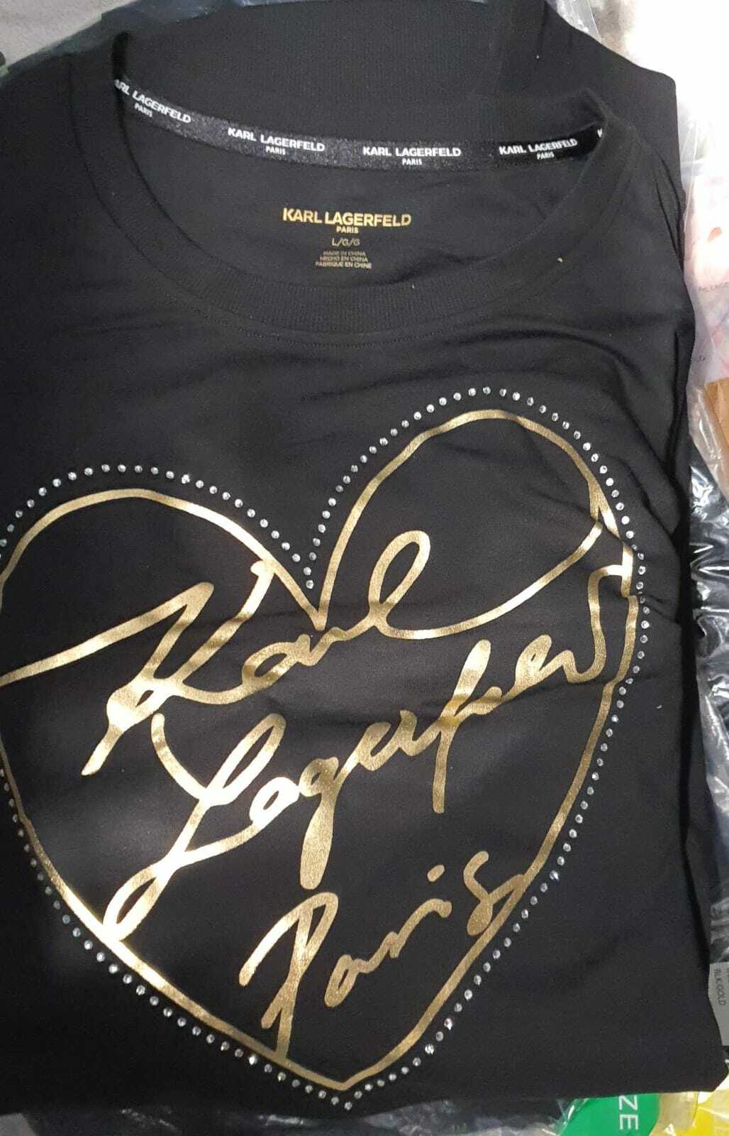 [S] KARL LAGERFELD HEART LOGO SWEATSHIRT DRESS, BLACK , L1WDDD90-BGD (SKL69)