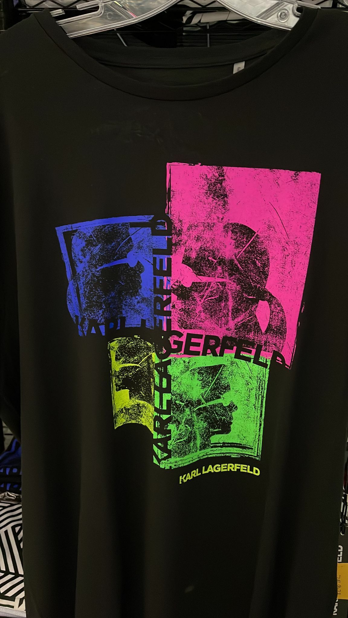 [S] KARL LAGERFELD PARIS HOMMES T-SHIRT, BLACK, LM1G2088-BLK (SKL79)