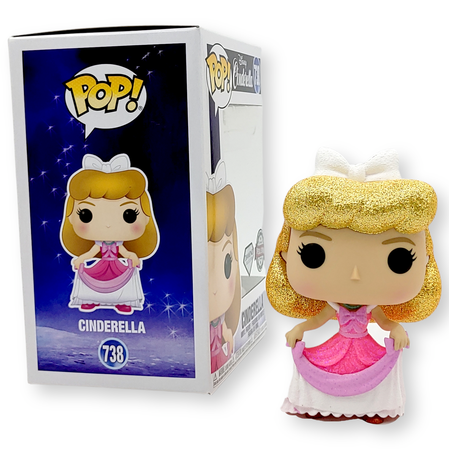 FUNKO POP<灰姑娘>灰姑娘(粉紅裙)鑽石版-No.738