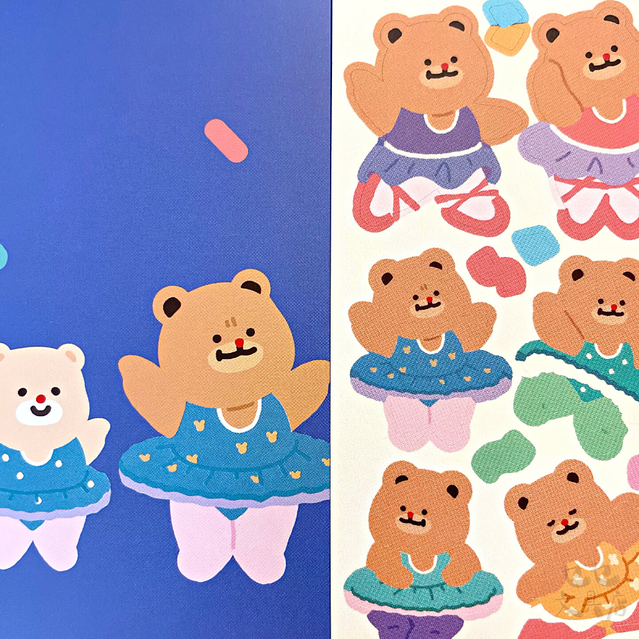 Khakiz Sticker－Ballet School (Korean Stationery Brand)