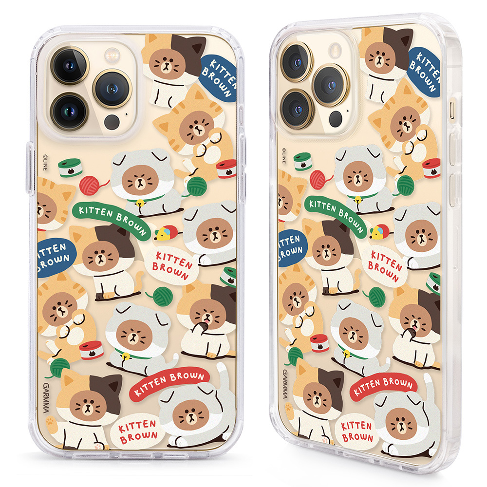 GARMMA LINE FRIENDS iPhone 13系列 二合一四角防摔保護套  喵喵派對