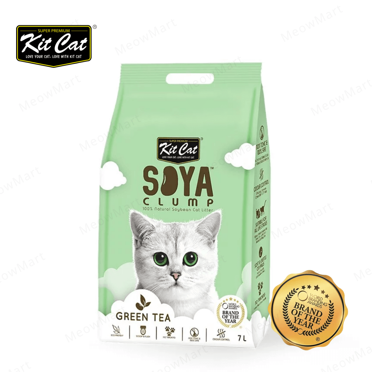 【低至78折】Kit Cat 豆腐貓砂 (綠茶) 7L