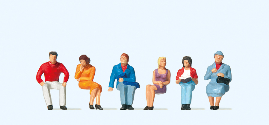 Preiser迷你小人 10095 坐著的人們