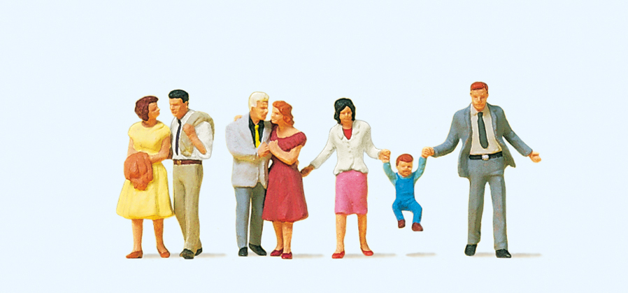 Preiser迷你小人 10514散步的家庭