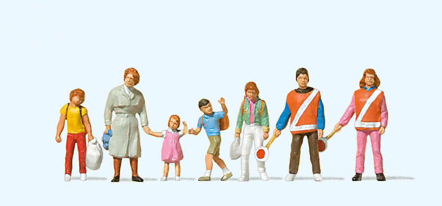 Preiser迷你小人 10344家長指揮交通