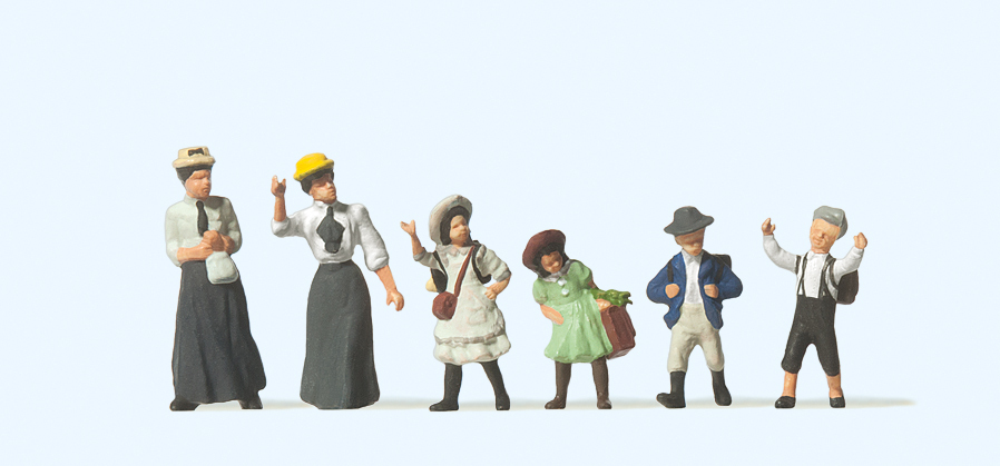 Preiser迷你小人 12194二十世紀初婦人與小孩