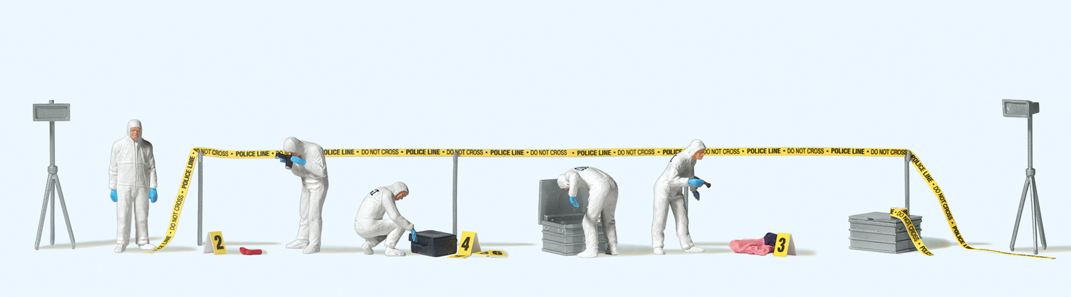 Preiser迷你小人 10800犯罪現場偵查