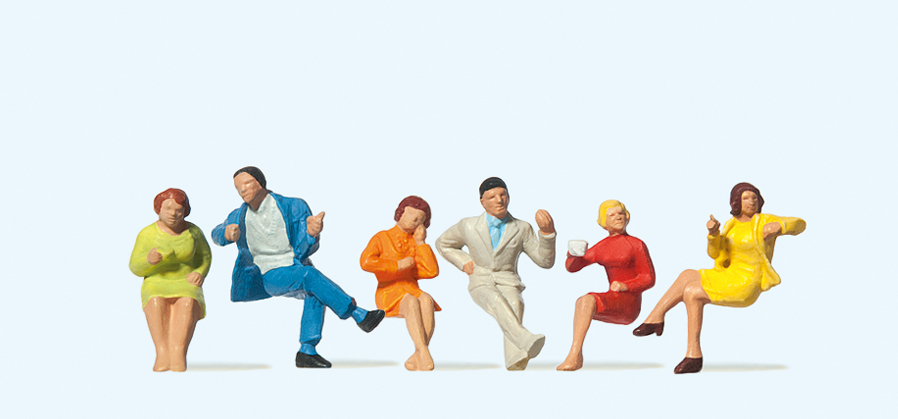 Preiser迷你小人 14103坐著的人們