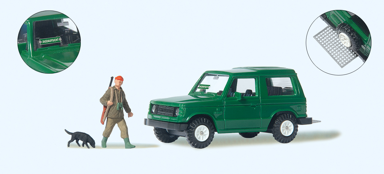 Preiser迷你小人 33265獵人開車打獵