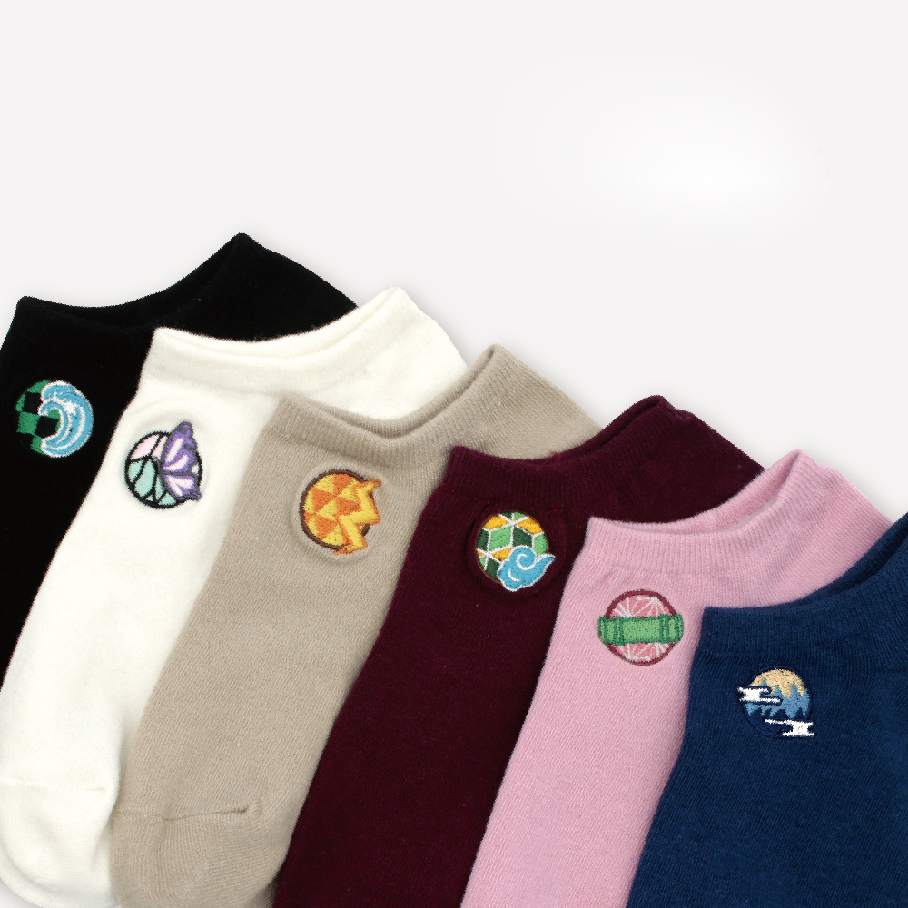 【肌柔】台灣製「防臭吸汗」和柄系列丨日系刺繡船襪(成人款)丨P1206-P1211