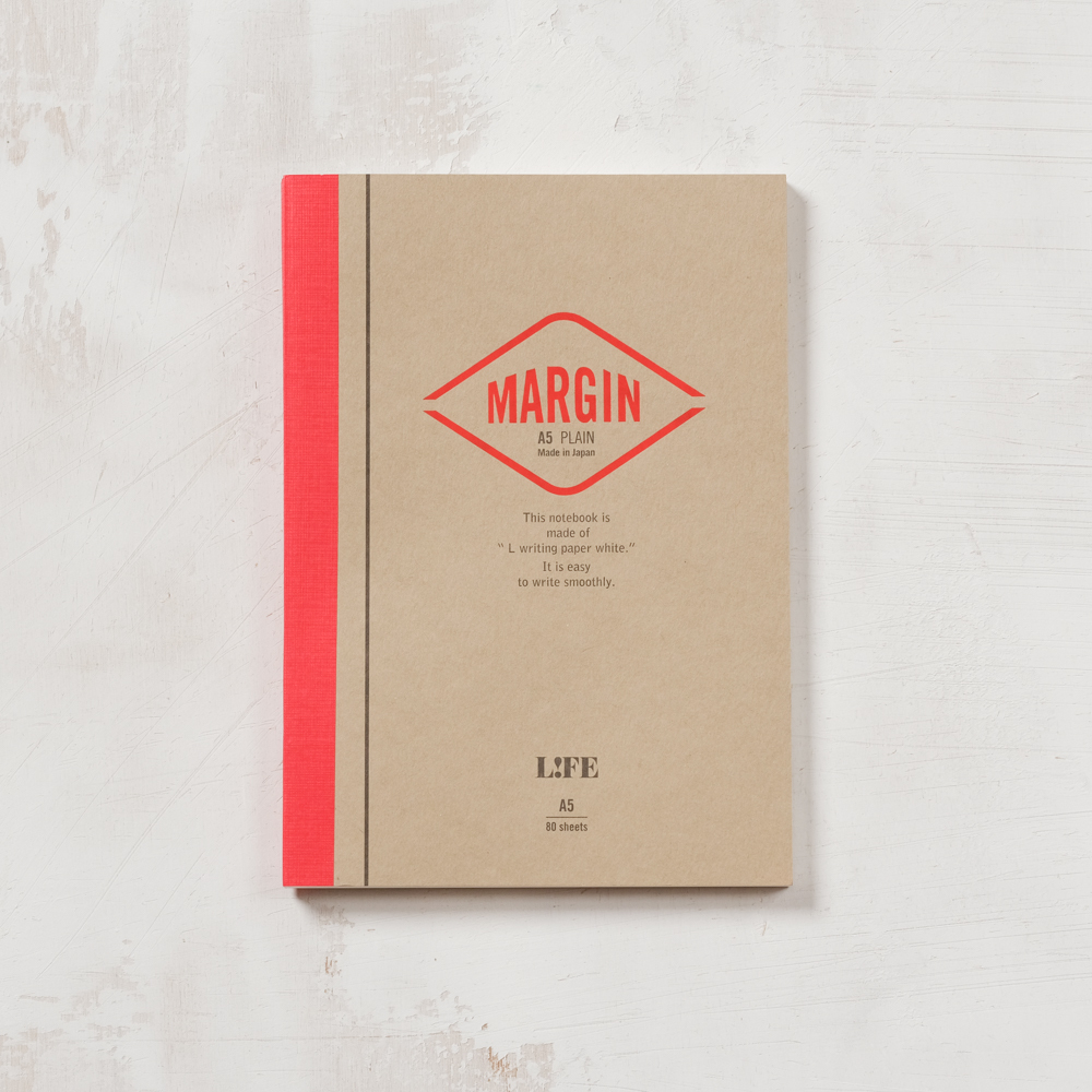 MARGIN 特抄紙筆記本 A5 - 空白/方眼/橫線 - LIFE 日本