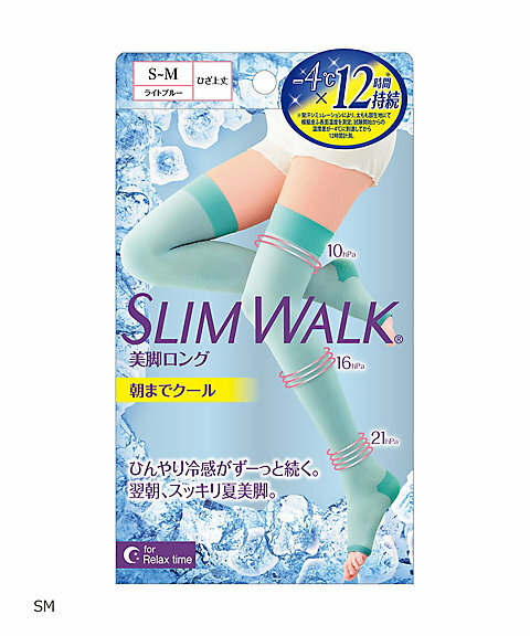 日本 SLIM WALK 冷感美腿保健壓力瘦腿襪