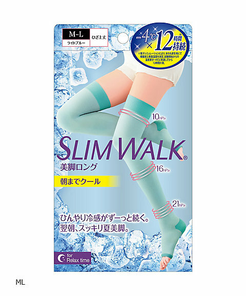 日本 SLIM WALK 冷感美腿保健壓力瘦腿襪