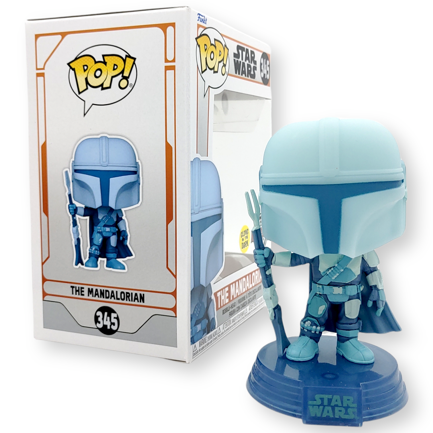 FUNKO POP<星球大戰StarWars>曼達洛人(藍色夜光版)-NO.345